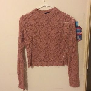 SHEER LACE PINK TOP